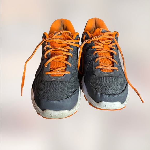 nike revolution 2 orange grey running walking sneakers mens 10.5 - Picture 2 of 9